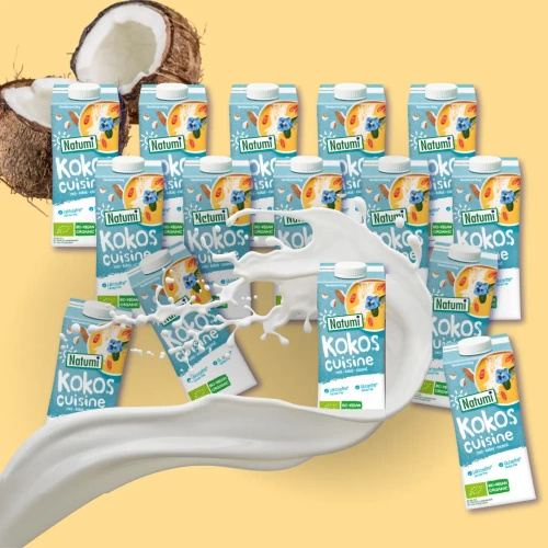 Zagęszczony produkt kokosowy do gotowania i pieczenia bezglutenowy 15 x 200 ml - Natumi (EKO)