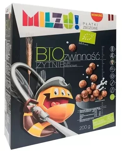 KULKI ŻYTNIO - OWSIANE KAKAOWE "ZWINNOŚĆ" BIO 200 g - MILZU