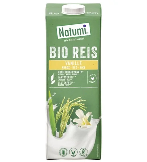Napój ryżowo waniliowy bez cukru bezglutenowy 12 x 1 l - Natumi (EKO)