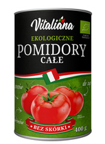 Pomidory całe bez skórki 400 g - Vitaliana (BIO)