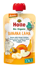 MUS W TUBCE BANAN - JABŁKO - MANGO - MORELA BEZ DODATKU CUKRÓW OD 6 MIESIĄCA DEMETER BIO 100 g - HOLLE