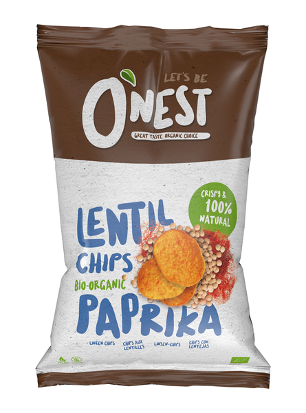 Chipsy z soczewicy paprykowe bezglutenowe 40 g - O'Nest (EKO)