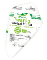 TWARÓG WIEJSKI KLINEK PÓŁTŁUSTY BIO (około 0,25 kg) - BIO PLANET