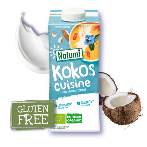 Krem kokosowy do gotowania i pieczenia bezglutenowy 200 ml - Natumi (EKO)