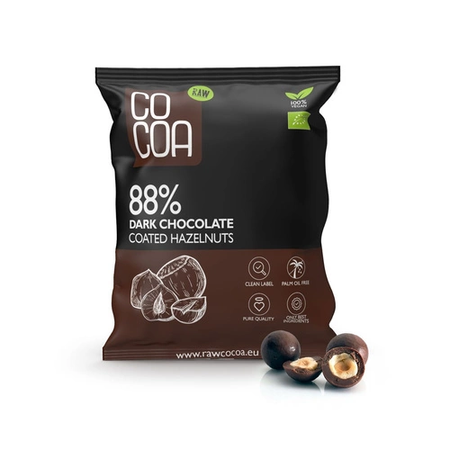 Orzechy Laskowe W Czekoladzie Ciemnej 88 % Bio 70 G - Cocoa