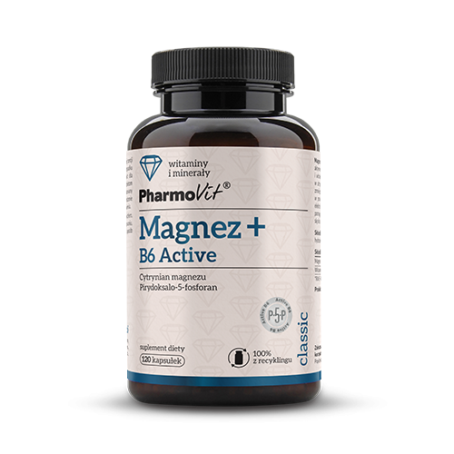 Magnez i witamina B6 activ bezglutenowy 120 szt. - Pharmovit