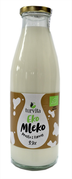 Mleko świeże 3,9 % 750 ml - Turvita (BIO)