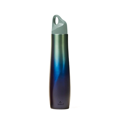 Butelka Termiczna Z Uchwytem Curve Niebieska 420 Ml  -  CHIC MIC