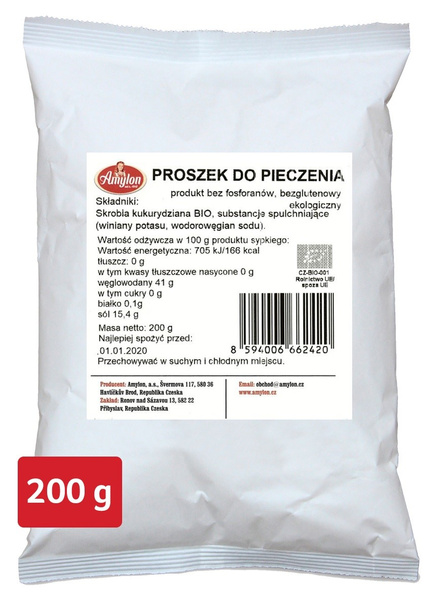 Proszek do Pieczenia Bez Fosforanów Bezglutenowy 200g - Amylon