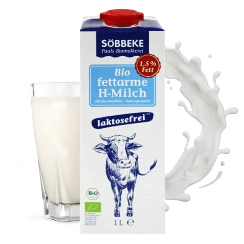 Mleko krowie bez laktozy 1,5 % 1 l - Sobbeke (EKO)