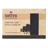 Mydło w kostce do ciała z węglem aktywnym 125 g - Sattva