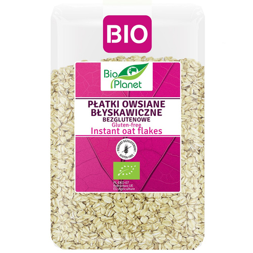 Płatki owsiane błyskawiczne bezglutenowe 1 kg - Bio Planet (EKO)