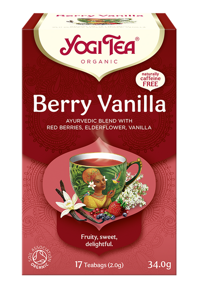 Herbatka czerwone owoce wanilia Berry Vanilla 34 g - Yogi Tea (EKO)