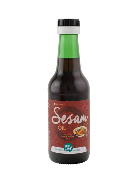 Olej sezamowy (z prażonych nasion) bezglutenowy 250 ml - Terrasana (BIO)