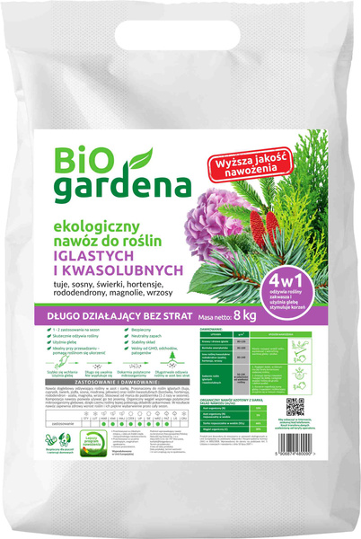 Nawóz do roślin iglastych eco 8 kg - Bio Gardena