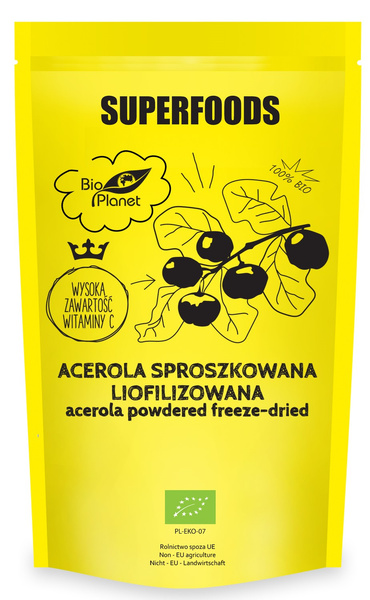 Acerola sproszkowana liofilizowana 100 g - Bio Planet (EKO)