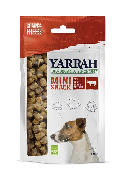 (Dla Psa) Przysmak   Mini Snacki Z Wołowiną Bio 100 G  -  YARRAH