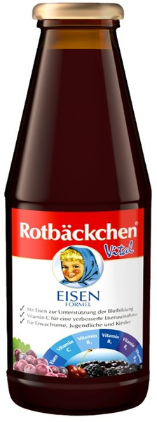 Sok wieloowocowy z żelazem i wit. C B1 B2 B6 B12 450 ml - Rotbackchen