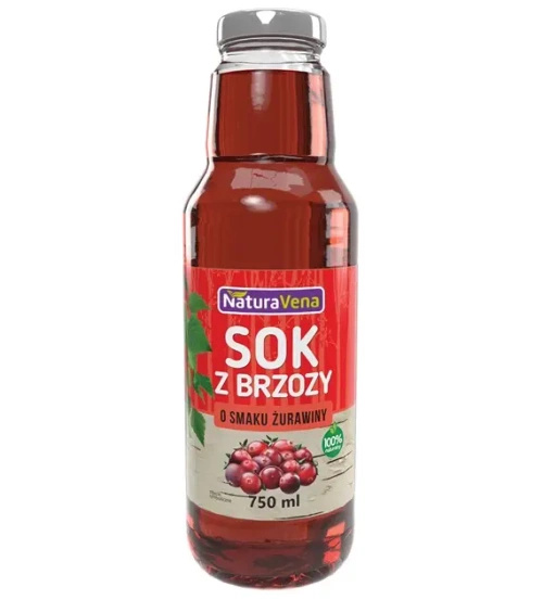 Sok z brzozy z żurawiną 750 ml - Naturavena