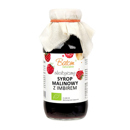 Syrop malinowy z imbirem 330 ml - Batom (EKO)