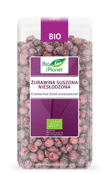 Żurawina suszona niesłodzona 50 g - Bio Planet (BIO)