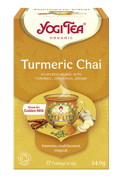 HERBATKA ZŁOTY CHAI Z KURKUMĄ (TURMERIC CHAI) BIO (17 x 2 g) 34 g - YOGI TEA