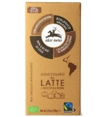 Czekolada mleczna z orzechami laskowymi fair trade 100 g - Alce Nero (EKO)