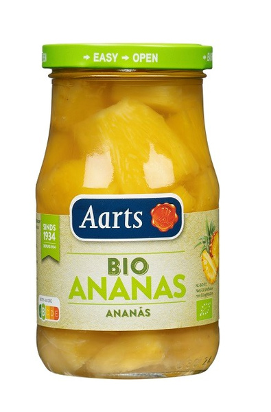 ANANAS KAWAŁKI W LEKKIM SYROPIE BIO 350 g (190 g) (SŁOIK) - AARTS