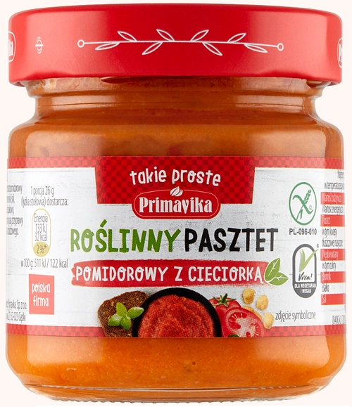 Pasztet Pomidorowy z Cieciorką 160g - Primavika