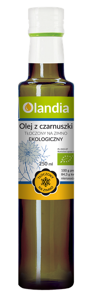 OLEJ Z CZARNUSZKI TŁOCZONY NA ZIMNO BIO 250 ml - OLANDIA