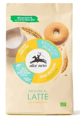 Ciastka mleczne z oliwą z oliwek extra virgin 250 g - Alce Nero (EKO)