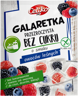 GALARETKA OWOCE LEŚNE BEZ DODATKU CUKRU BEZGLUTENOWA 14 g - CELIKO