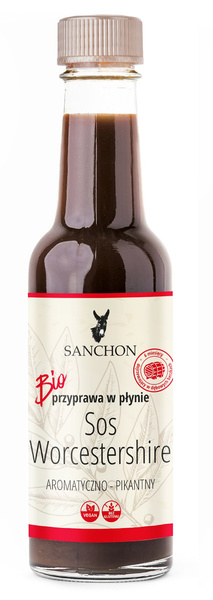 Sos wegańśki worcestershire bezglutenowy 140 ml - Sanchon (EKO)