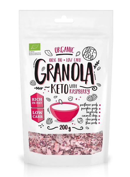 Granola malina KETO 200 g - DIET-FOOD (EKO)