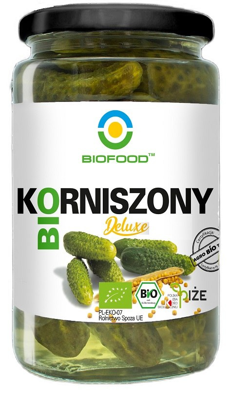 Korniszony ogórki konserwowe 700 g (400 g) - BIO FOOD (EKO)