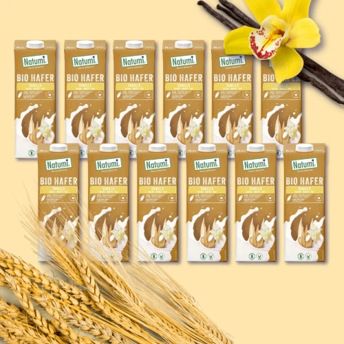 Napój owsiano waniliowy bez dodatku cukru 12 x 1 l - Natumi (EKO)