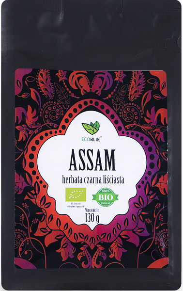 HERBATA CZARNA LIŚCIASTA ASSAM BIO 130 g - ECOBLIK