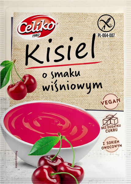 KISIEL O SMAKU WIŚNIOWYM BEZGLUTENOWY 40 g - CELIKO