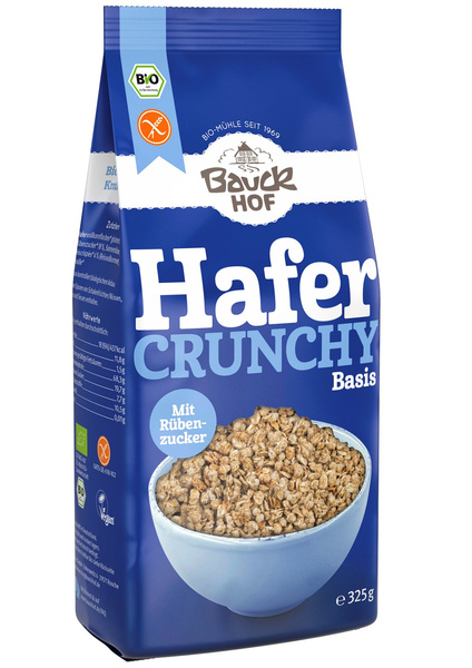 CRUNCHY OWSIANE BEZGLUTENOWE BIO 325 g - BAUCK HOF