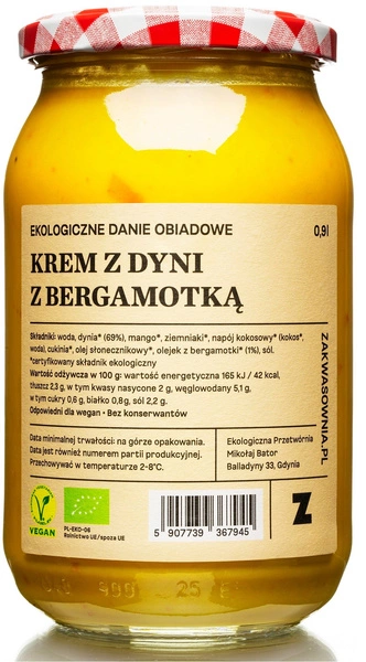Zupa Krem Z Dyni Z Bergamotką Bio 900 Ml - Delikatna (Zakwasownia)