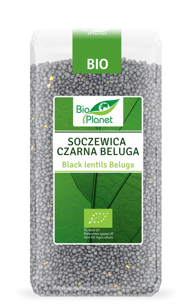 Soczewica Czarna Beluga 400g - Bio Planet - EKO