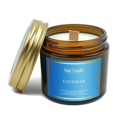 Świeca Sojowa Zapachowa Z Drewnianym Knotem Zanzibar 120 Ml - Your Candle