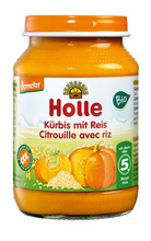 Dynia ryż bez dodatku cukru bezglutenowe od 5 msc.190 g - Holle (EKO)