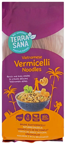 Makaron (Z Ryżu Brązowego) Vermicelli Bio 250 G - Terrasana