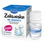 ŻYWE KULTURY BAKTERII DO JOGURTU "ZAKWASKA" BEZGLUTENOWE 1 g (2 FIOLKI) - VIVO