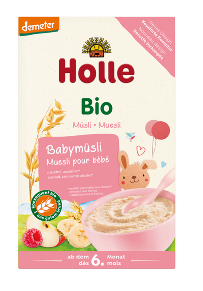 Kaszka zbożowa musli malinowo bananowa od 6 msc. 250 g - Holle (EKO)