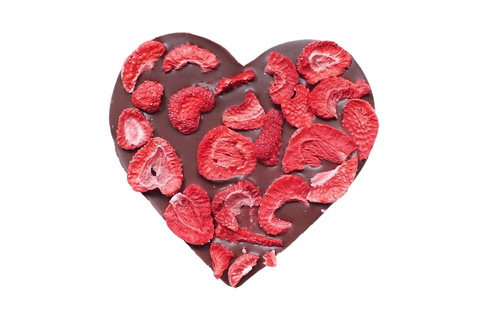 Czekolada mleczna z truskawkami serce bez dodatku cukru bezglutenowa 80 g - Santini