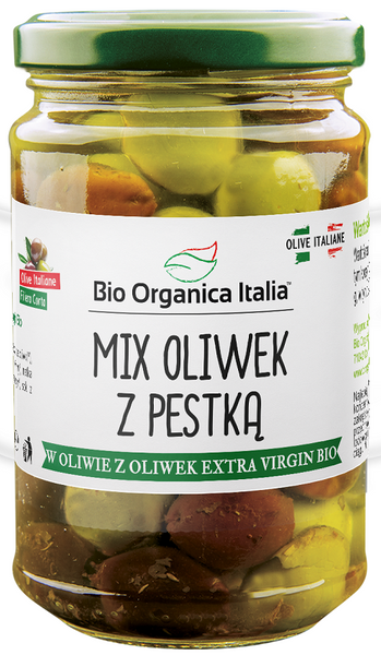 MIX OLIWEK BEZ PESTEK W OLEJU BIO 280 g (SŁOIK) - BIO ORGANICA ITALIA