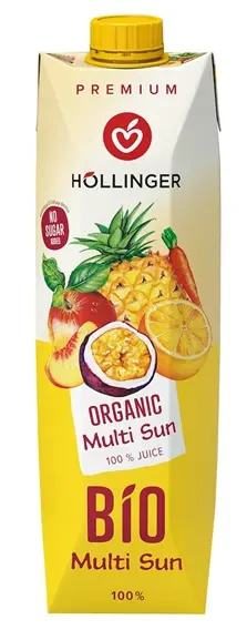 Sok wieloowocowy z sokiem z marchwi multi sunrise 1 l - Hollinger (EKO)