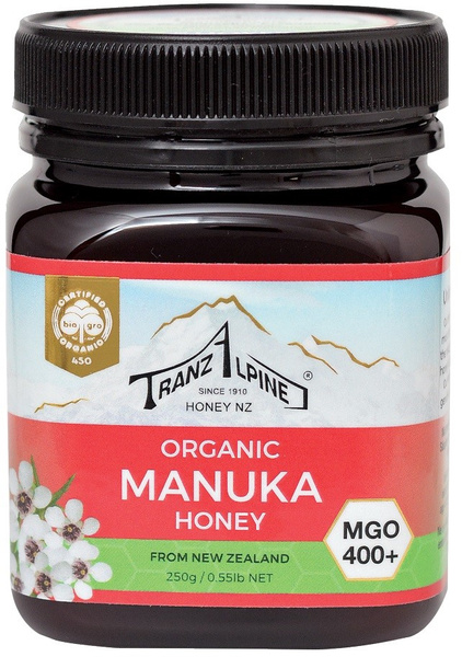 Miód Manuka Mgo 400+ Bio 250 G  -  TRANZALPINE